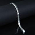 Men's 925 Sterling Silver 8MM Black Diamond Link Chain Bracelet