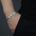 925 Sterling Silver Black Onyx Chain Bracelet for Men Handmade Bali Link Bracelet