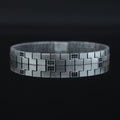 925 Sterling Silver Men's Black Diamond Curb Chain Bracelet Ice Out Link Bracelet