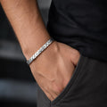 Men's 925 Sterling Silver 8MM Curb Chain Bracelet Handmade Classic Cuban Link