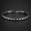 Silver Handmade Chain Pearl Mother Of Pearl Stone Link Bracelet