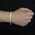 Men Silver Elegant Chain 7mm Watch Band Chain Bracelet