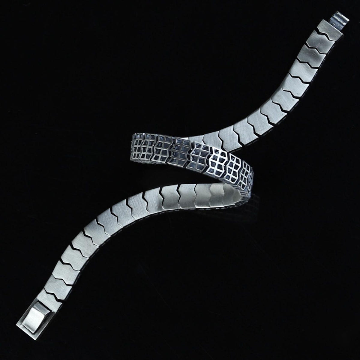 925 Sterling Silver Matte Elegant Silver Chain Bracelet