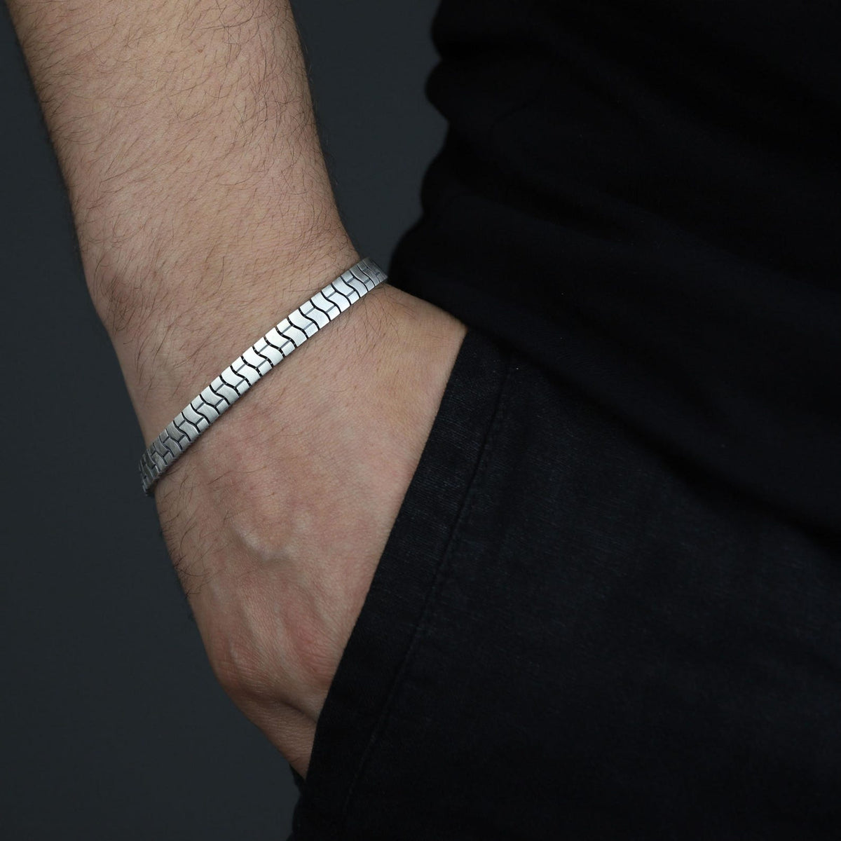 Men's 925 Sterling Silver 8MM Cuban Link Curb Chain Bracelet