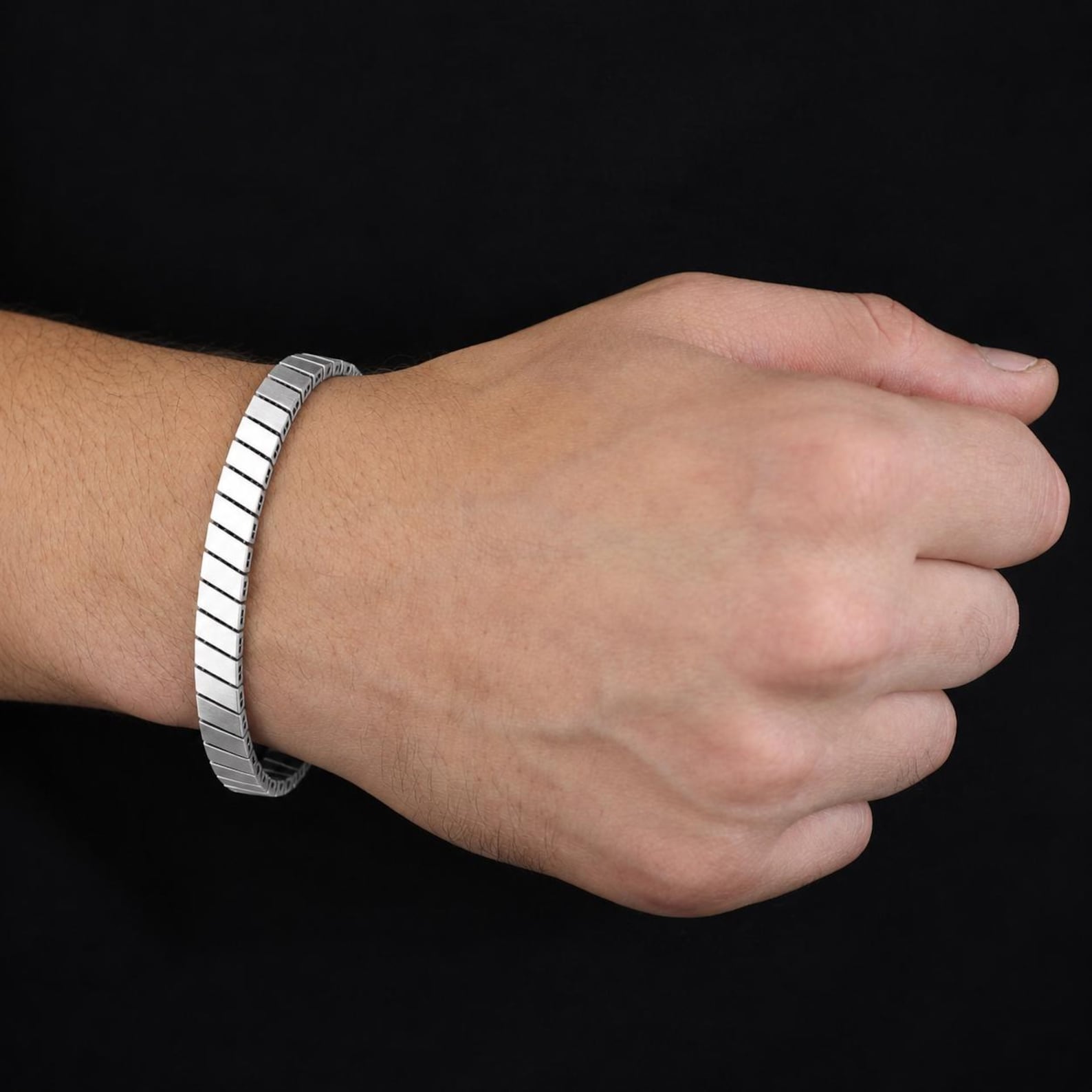 925 Silver Handmade Curb Chain Gourmet 8MM Cuban Chain Bracelet