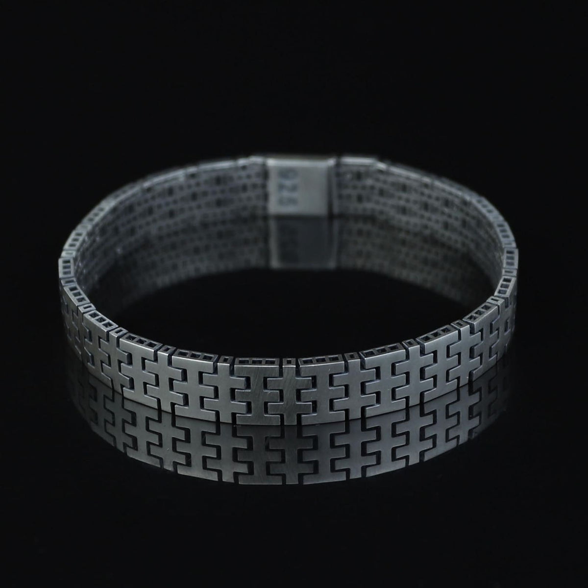 925 Sterling Silver Modern Watch Band Chain Bracelet 10MM Men's Jewelry