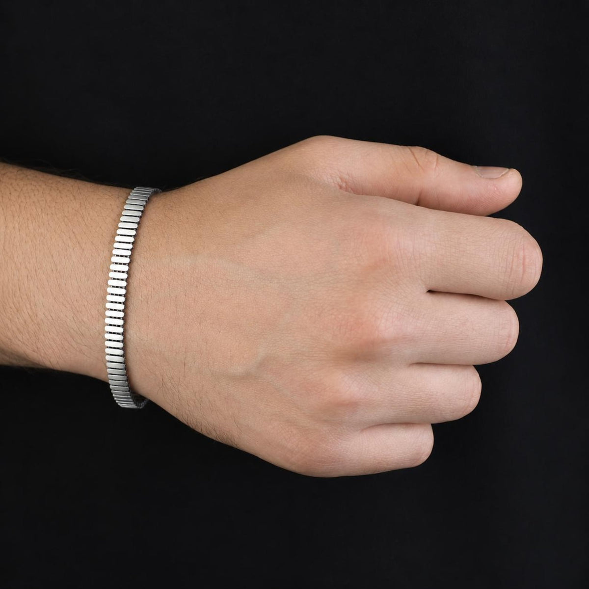 925 Sterling Silver Oxidized Watch Chain Bracelet for Men Handmade