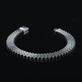 Solid 925 Sterling Silver 10MM Square Link Chain Bracelet Men's Jewelry