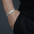 925 Sterling Silver Men's Black Diamond Curb Chain Bracelet Ice Out Link Bracelet