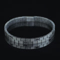 925 Sterling Silver Men's Black Diamond Curb Chain Bracelet Ice Out Link Bracelet