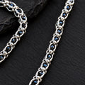 925 Sterling Silver Black Onyx Chain Necklace for Men