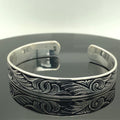 925 Sterling Silver Heavy Handmade Engraved Cuff Bracelet