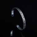 925 Sterling Silver Handmade Engraved Cuff Bracelet
