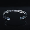925 Sterling Silver Handmade Engraved Cuff Bracelet