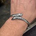 925 Sterling Silver Islamic Zülfiqar Sword Cuff Bracelet