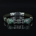 925 Sterling Silver Emerald Gemstone Panther Tiger Head Bracelet
