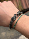 925 Silver Panther Tiger Head Bracelet Emerald Eyes Diamond Men Snake Luxury Bracelet