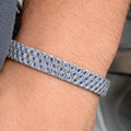 Silver Luxury Cz Sapphire Elegant Sapphire Snake Bracelet