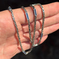 Men Sapphire Gemstone Byzantine King Chain Necklace