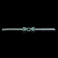 925 Sterling Silver Python Emerald Wildcat Panther Bracelet