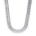 925 Sterling Silver 15MM Double Cuban Curb Chain Necklace