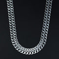 925 Sterling Silver 15MM Double Cuban Curb Chain Necklace