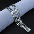 925 Sterling Silver 15MM Double Cuban Curb Chain Necklace