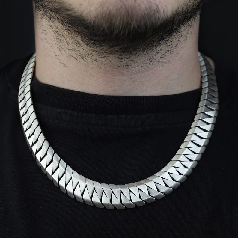 925 Solid Silver Men 18MM Heavy Chain Gourmet Necklace