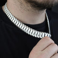 925 Solid Silver Men 18MM Heavy Chain Gourmet Necklace