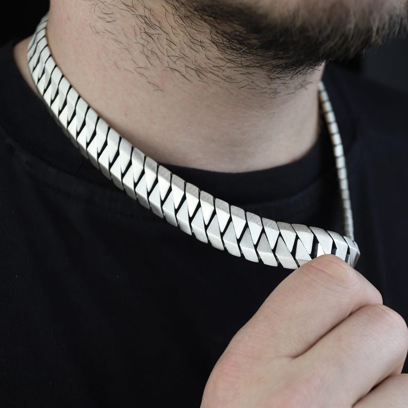 925 Solid Silver Men 18MM Heavy Chain Gourmet Necklace