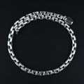 925K Sterling Silver Onyx Stone Oxidized 10mm Rope Chain Necklace