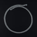 925 Solid Sterling Silver 7.5 MM Oxidized Curb Chain Necklace