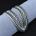 Men Silver 12MM Oxidized Heavy Solid Curb Chain Necklace