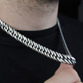 Solid Silver Men 13MM Heavy Cuban Curb Link Chain Necklace