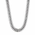 925 Silver Solid Heavy 17MM Curb Chain Oxidized Necklace