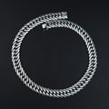 925 Silver Solid Heavy 17MM Curb Chain Oxidized Necklace