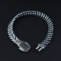 925 Silver Men Fishtail Chain Bracelet 10MM Chain Link Bracelet