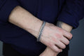 925 Sterling Silver 10MM Chain Black Diamond Men Chain Bracelet