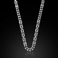 Men 925 Silver Byzantine Solid Silver 7mm King Chain Necklace