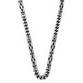 Men 925 Silver Byzantine Solid Silver 7mm King Chain Necklace