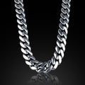925 Solid Silver 16MM Men Cuban Solid Thick Heavy Chain Necklace