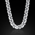 925 Solid Silver 16MM Heavy Anchor Chain Men Cuban Necklace