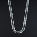 Solid Silver Men 13MM Heavy Cuban Curb Link Chain Necklace
