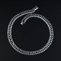 Solid Silver 15MM Men Cuban Solid Thick Curb Chain Necklace