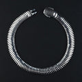 925 Sterling Silver Onyx Gemstone Chain Snake Bracelet