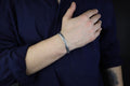 925 Sterling Silver Onyx Gemstone Chain Snake Bracelet