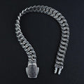 925 Silver 10MM Onyx Chain Black Diamond Curb Bracelet