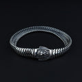 925 Sterling Silver 10MM Onyx Lion Chain Bracelet