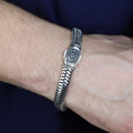 925 Sterling Silver 10MM Onyx Lion Chain Bracelet