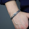 925 Sterling Silver 10MM Onyx Lion Chain Bracelet